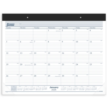 AT-A-GLANCE Monthly Desk Pad Calendar, 12 Month, 21 3/4&quot; x 17&quot;, January 2025 - December 2025