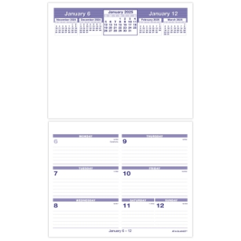 AT-A-GLANCE Flip-A-Week&#174; Weekly Desk Calendar Refill, 12 Month, 5 1/2&quot; x 7&quot;, January 2025 - December 2025