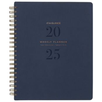 AT-A-GLANCE Signature Collection Weekly Monthly Planner, 13 Month, 8 1/2&quot; x 11&quot;, Navy, January 2025 - January 2026