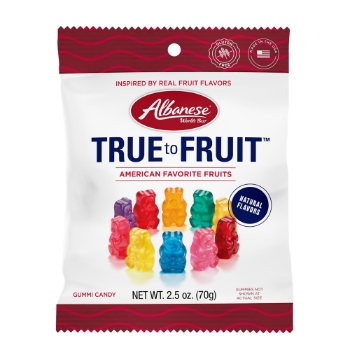 Albanese True to Fruit American Favorite Fruits, 2.5 oz, 12/Pack