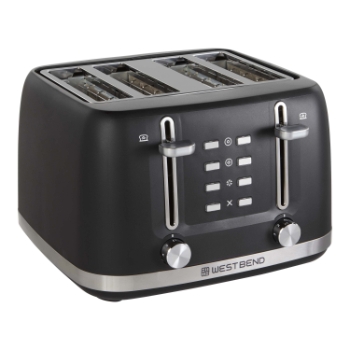 West Bend 4 Slice Toaster, 1500-Watt, Black
