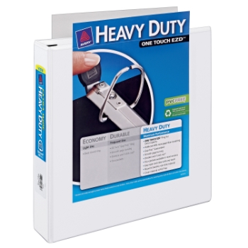 Avery Heavy-Duty View 3 Ring Binder, Extra Wide, 1.5&quot; EZD(R) Rings, White