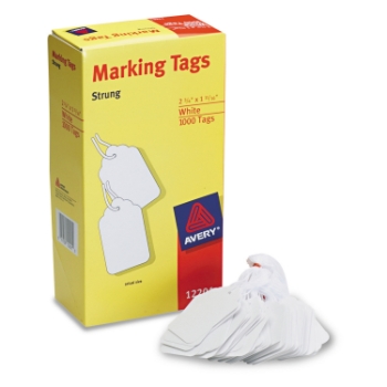 Avery Marking Tags, Strung, 2-3/4&quot; x 1-11/16&quot;, 1000/Box