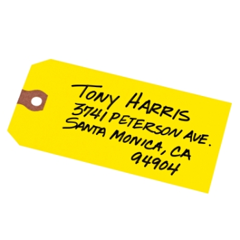 Avery Unstrung Shipping Tags, 11.5 pt. Stock, 4-3/4&quot; x 2-3/8&quot;, Yellow, 1000/Box