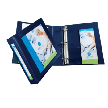 Avery Heavy-Duty Framed View 3-Ring Binder, 2&quot; One Touch EZD(R) Rings, Navy Blue