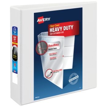 Avery Heavy-Duty View 3 Ring Binder, 2&quot; One Touch EZD(R) Rings, White