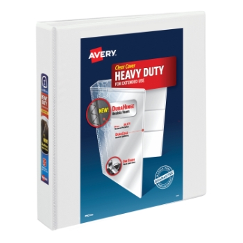 Avery Heavy-Duty View 3 Ring Binder, 1.5&quot; One Touch EZD(R) Rings, White