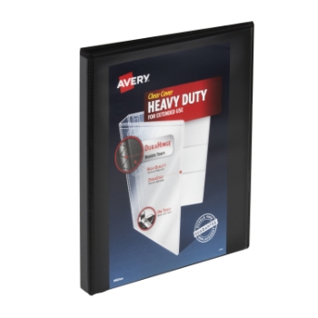 Avery Heavy-Duty View 3 Ring Binder, 1/2&quot; Slant Rings, Black