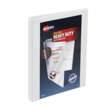 Avery Heavy-Duty View 3 Ring Binder, 1/2&quot; Slant Rings, White