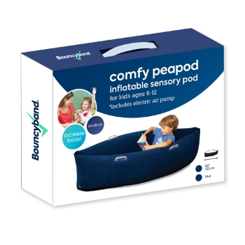 Bouncyband Comfy Hugging Peapod Sensory Pod, 60 in, Blue