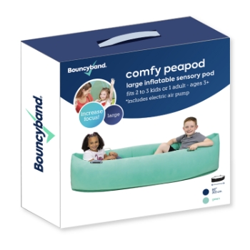 Bouncyband Comfy Peapod, Inflatable Sensory Pod , 80 in, Green