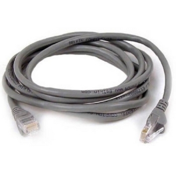 Belkin Cat. 5E UTP Patch Cable, RJ-45 Male, RJ-45 Male, 50ft, Gray