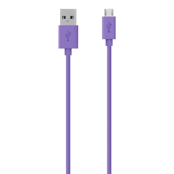 Belkin MIXIT Micro-USB to USB ChargeSync Cable, 4 ft, USB 2.0 Type A Male to Micro USB 2.0 Male, Purple