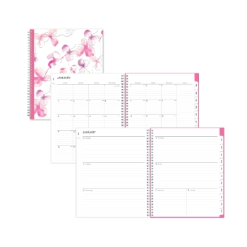 Blue Sky Create-Your-Own Cover Weekly/Monthly Planner, 12 Month, 8-1/2&quot; x 11&quot;, Breast Cancer Awareness, Jan 2025 - Dec 2025
