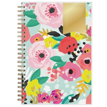 Blue Sky Day Designer Weekly/Monthly Academic Planner, Ruled, 12 Month, 5&quot; x 8&quot;, Secret Garden Mint, Jul 2024 - Jun 2025