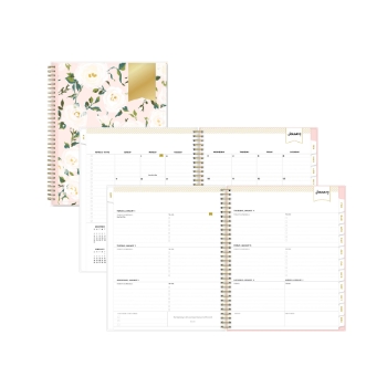 Blue Sky Day Designer Coming Up Roses Create-Your-Own Cover Weekly/Monthly Planner, 8.5 x 11 in