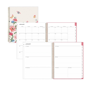 Blue Sky Weekly/Monthly Planner, 12 Month, 8-1/2&quot; x 11&quot;, Fly By, Jan 2025 - Dec 2025