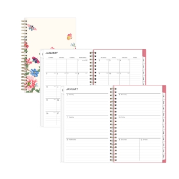 Blue Sky Weekly/Monthly Planner, 12 Month, 5&quot; x 8&quot;, Fly By, Jan 2025 - Dec 2025