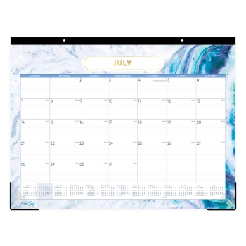 Blue Sky Monthly Academic Desk Pad Calendar, Ruled, 13 Month, 22&quot; x 17&quot;, Gemma, Jul 2024 - Jul 2025