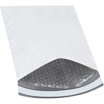 W.B. Mason Co. Bubble-Lined Poly Mailers, 12 1/2&quot; x 19, White, 25/Case