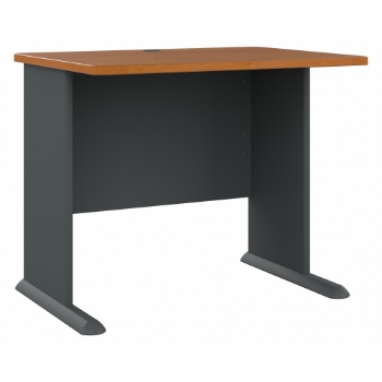 Bush Business Furniture Series A Desk, 36&quot; W, Natural Wood/Black