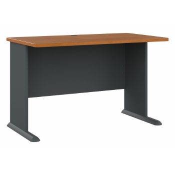 Bush Business Furniture Series A Desk, 48&quot; W, Natural Wood/Black