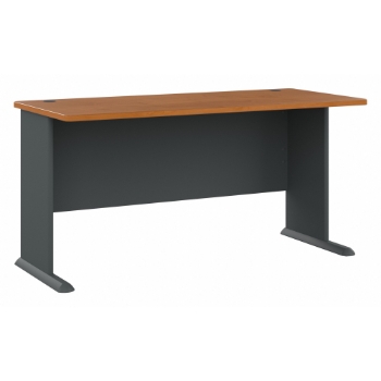 Bush Business Furniture Series A Desk, 60&quot; W, Natural Wood/Black