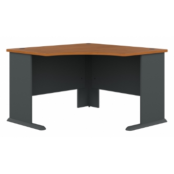 Bush Business Furniture Series A Corner Desk, 48&quot; W, Natural Wood/Black