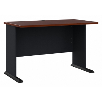 Bush Business Furniture Series A Desk, 48&quot; W, Hansen Cherry/Galaxy