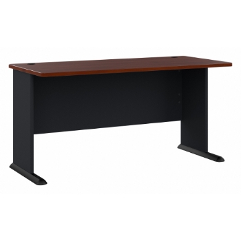 Bush Business Furniture Series A Desk, 60&quot; W, Hansen Cherry/Galaxy