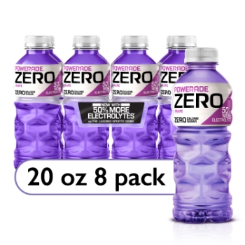 Powerade Zero, Grape, 20 oz, 8/Pack, 24/Case
