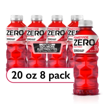 Powerade Zero, Fruit Punch, 20 oz, 8/Pack, 24/Case