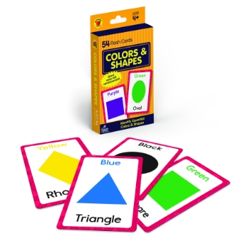 Brighter Child Colors and Shapes Flash Cards, Assorted Colors, 54 Cards/Set