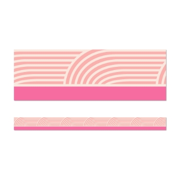 Carson-Dellosa Publishing Coral Wave Straight Bulletin Board Borders, Assorted Colors, 12 Strips