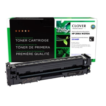 Clover Imaging Group Remanufactured Toner Cartridge New Chip for HP 206A W2110A, Black