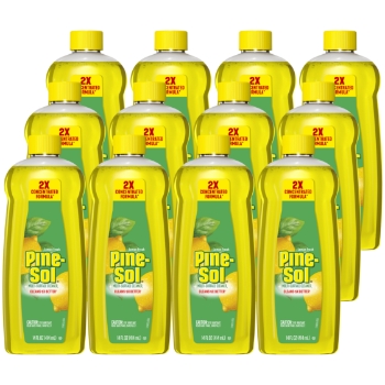 Pine-Sol Multi-surface Cleaner, Lemon Fresh Scent, 24 fl oz/Bottle, 12 Bottles/Carton