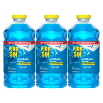 Pine-Sol CloroxPro Multi-surface Cleaner, Sparkling Wave, 80 fl oz/Bottle, 3 Bottles/Carton