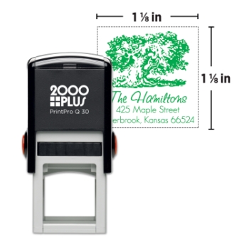 COSCO 2000PLUS PrintPro Q30 Self-Inking Square Stamp, 1 1/8&quot; x 1 1/8&quot;