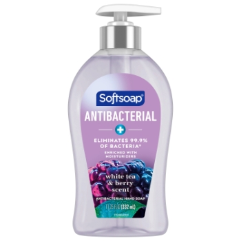 Softsoap Antibacterial Hand Soap, White Tea &amp; Berry Fusion, 11.25 oz Pump Bottle
