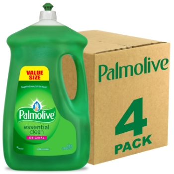 Palmolive Dishwashing Liquid, Original Scent, Green, 90oz Bottle, 4/Carton
