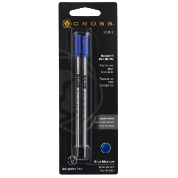 Cross Refill for Cross Ballpoint Pens, Medium, Blue Ink, 2/Pack