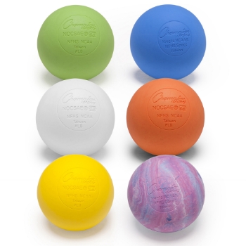 Champion Sports Official Lacrosse Ball Set, 6 Assorted Colors
