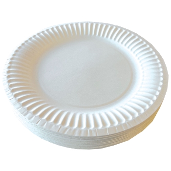 Chef&#39;s Supply Round Plates, Lightweight, Paper, 6&quot;, White, 100 Plates/Bag, 10 Bags/Case