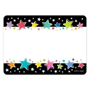 Creative Teaching Press Star Bright Colorful Stars Labels, 3-1/2&quot; x 2-1/2&quot;, Multicolored, 36 Pieces