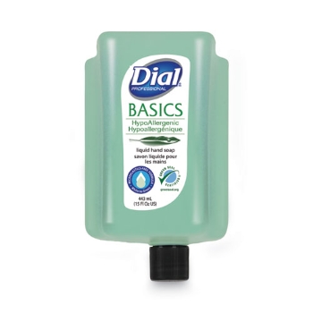 Dial Basics MP Free Liquid Hand Soap Refill for Versa Dispenser, Unscented, 15 oz Bottle, 6 Refills/Carton
