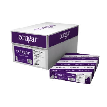 Cougar Digital Cover Paper, 98 Bright, 80 lb, 17&quot; x 11&quot;, White, 250 Sheets/Pack