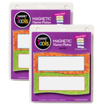 Dowling Magnets Magnetic Name Plates, 40 Plates, 2/Pack