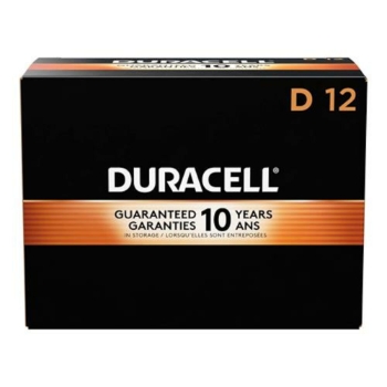 Duracell Coppertop D Alkaline Batteries, 12/Box