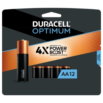Duracell Optimum AA Batteries with Re-closable Package, 12/Pack