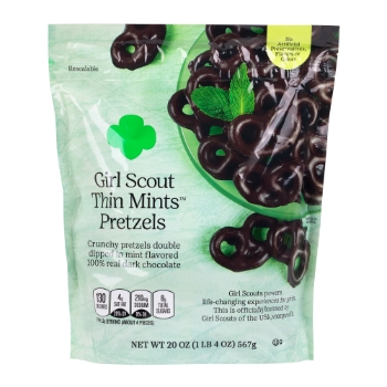 Girl Scout Thin Mints Pretzels, Mint Chocolate Flavored,  20 oz/Bag